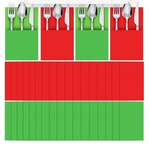 New in package  200 Pieces Christmas Utensil Holder 100 red and 100 green